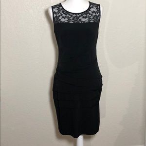 👗 Black Dress with Lace Detail